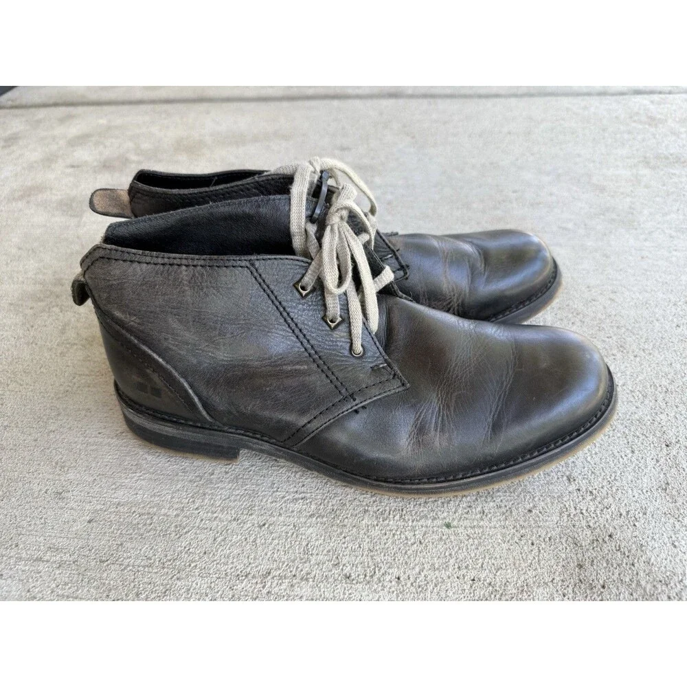 bed stu black leather boots size 10.5